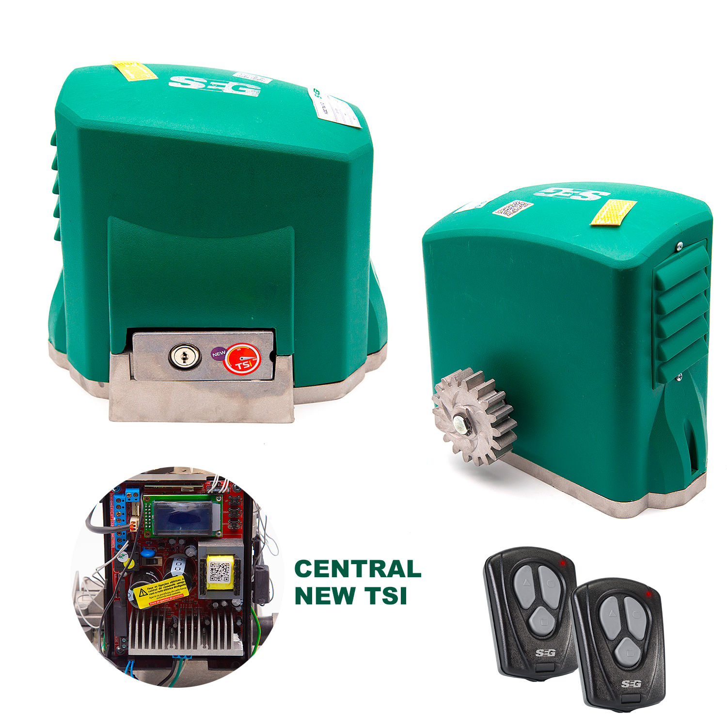 KIT DESLIZANTE SOLO CH 500 TSI PRO 1/4 127V ou 220V 02 TX 433MHZ